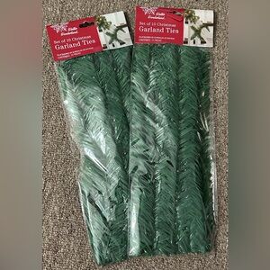 Green Holiday Garland Ties - two sets of 10 - NWT